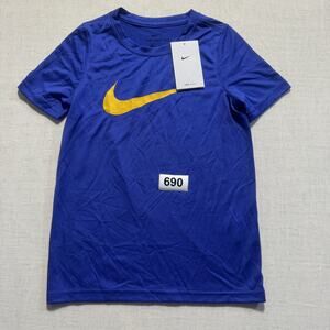 Nike Dri-FIT  Training T-Shirt  Boys Sz XS Blue Brand New
